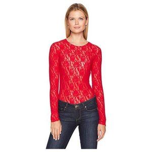 Hanky Panky Signature Lace Long-Sleeve Top NWOT Size M
